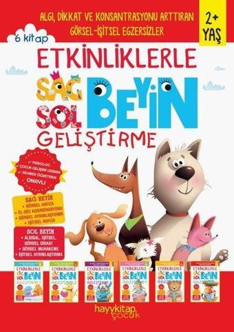 Etkinliklerle Sağ Beyin Sol Beyin Geliştirme 2+Yaş Seti - 6 Kitap Takım - Canan Öztürk - Hayykitap