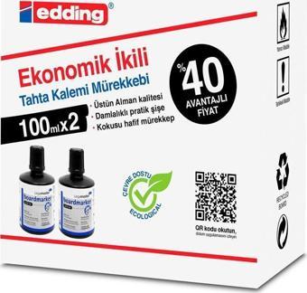 Legamaster Tahta Kalem Mürekkebi Ekonomik 100 Ml Siyah (2 Li Paket)