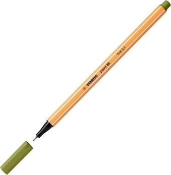 Stabilo Keçe Uçlu İnce Kalem 0,4 Mm Bataklık Yeşili 88/37 (10 Lu Paket)