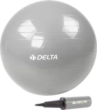 Delta 75 cm Gümüş Deluxe Pilates Topu Ve Çift Yönlü Pompa Seti