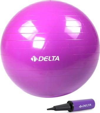 Delta 75 cm Mor Deluxe Pilates Topu Ve Çift Yönlü Pompa Seti