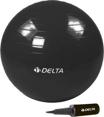 Delta 75 cm Siyah Deluxe Pilates Topu Ve Çift Yönlü Pompa Seti