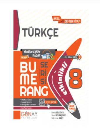 Günay Yayınları 8. Sınıf Türkçe Etkinlikli Bumerang Serisi - Günay Yayıncılık