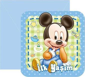 BalonEvi Davetiye Mickey Disney Baby Pk:6