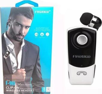 Fineblue F960 Kablosuz Kulaklık Bluetooth 5.3 Titreşimli Geri Çekilebilir Yaka Kulaklığı Siyah