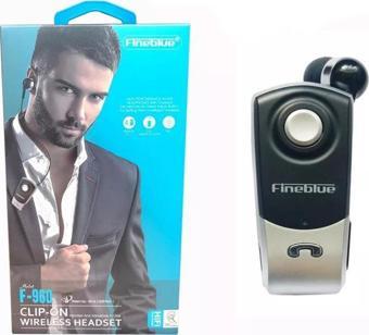 Fineblue F960 Kablosuz Kulaklık Bluetooth 5.3 Titreşimli Geri Çekilebilir Yaka Kulaklığı Gümüş