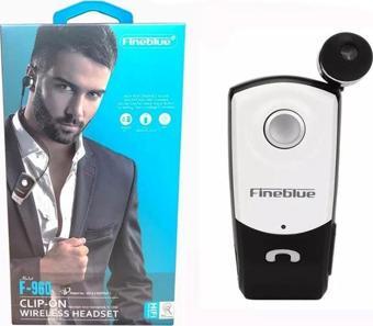 Fineblue F960 Kablosuz Kulaklık Bluetooth Titreşimli Geri Çekilebilir Yaka Kulaklığı Beyaz