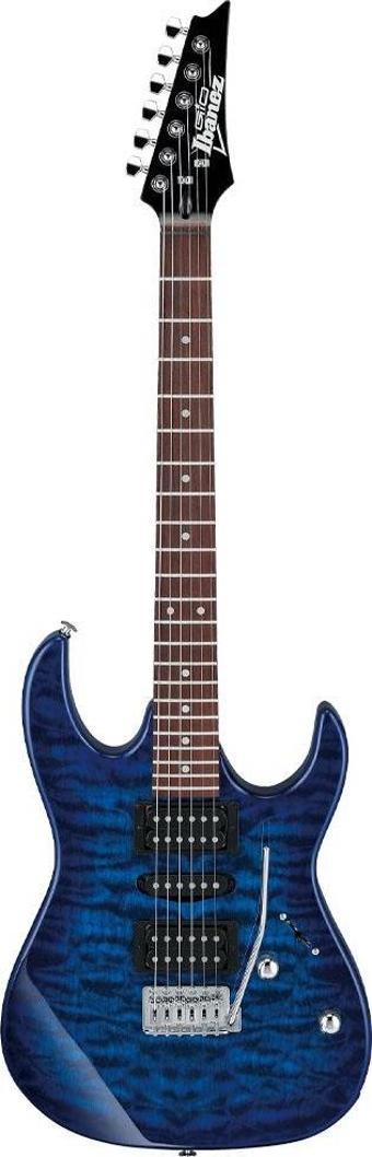 IBANEZ GRX70QA-TBB Transparent Blue Burst Elektro Gitar