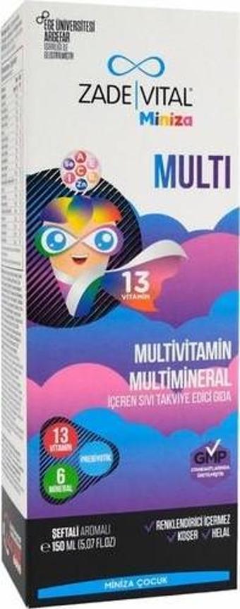 Zade Vital Miniza Multivitamin Ve Multimineral 150 Ml