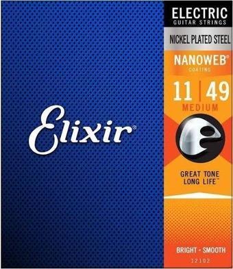 Elixir 12102 011-049 Nanoweb Elektro Gitar Teli 