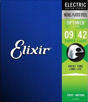 Elixir 19002 Optiweb Super Light Elektro Gitar Teli 9-42