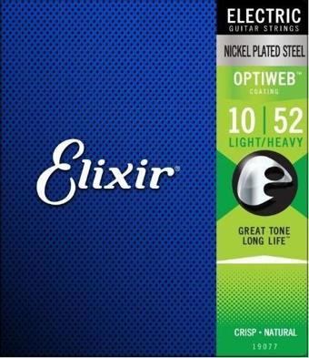 Elixir 19077 Optiweb Light Heavy Elektro Gitar Teli 10-52