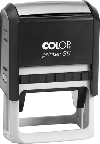 COLOP PRINTER 38 TARİH KAŞE TR SİYAH KASA MAVİ/KIRMIZI KEÇE - 33X56MM