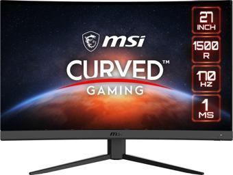 MSI 27" G27cq4 E2 Curved 1500r Va 2560x1440 (wqhd) 16:9 170hz 1ms Freesync Premıum Gamıng Monıtor