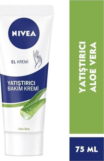 Yatıştırıcı El Bakım Kremi Aloe Vera 75ml, Nemlendirici, Jojoba Yağı, Yumuşak Cilt, Hızlı Emilir