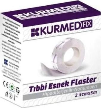 Kurmed Fix 2.5  cm x 5 m Hipoalerjenik Tıbbi Esnek Flaster