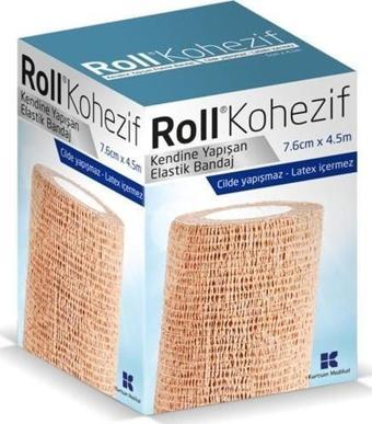 Roll Kohezif Koban Kendinden Yapışkanlı Bandaj 7.6Cmx4.5M