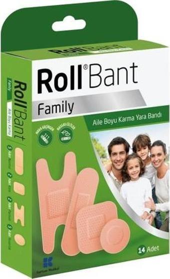 Rollbant Family Aile Boyu Karma Yara Bandı 14 Adet