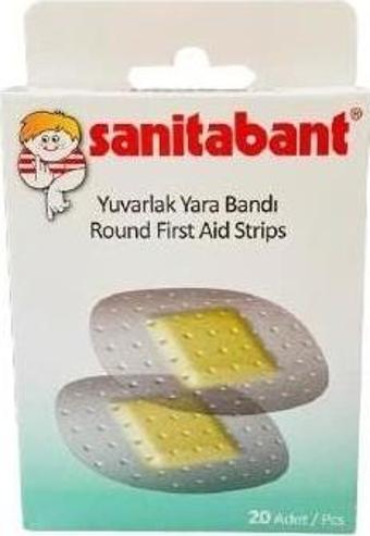 Sanitabant Yuvarlak Yara Bandı 20 Li 1 Kutu