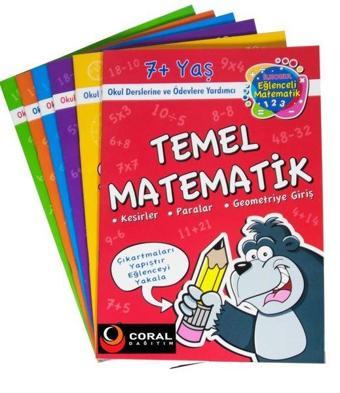 Limon Kids İlkokul Eğlenceli Temel Matematik 7+ Yaş Seti - 6 Kitap Takım - Kolektif  - Coral Dağıtım