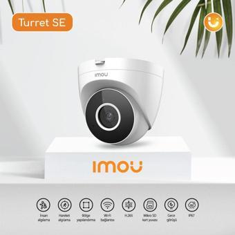 Imou Turret SE WiFi Kamera/2MP-Gece Görüş-İnsan Algılama-Siren-IP67-SD Kart-ONVIF- Bulut (IPC-T22EP)