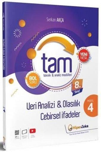 8. Sınıf Matematik TAM Teknik Analiz Modülleri 4 Veri Analizi Olasılık Özdeşlikler ve Cebirsel İfade - Serkan Akça - Hiper Zeka