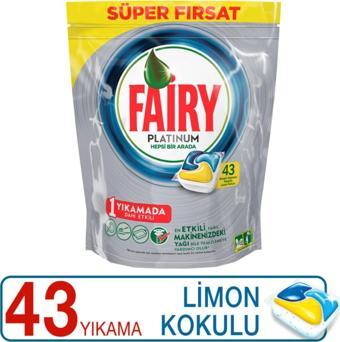 Fairy Platinum Bulaşık Makinesi Deterjanı Kapsülü Limonlu 43'lü