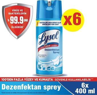 Lysol Dezenfektan Sprey Temizliğin Esintisi 6’lı, Yüzeyler için, 6x400 ml