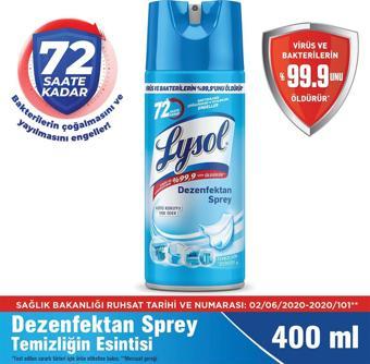 Lysol Pratik Yüzey Temizleyici, Koku Giderici, Dezenfektan Sprey Temizliği Esintisi 400 ml