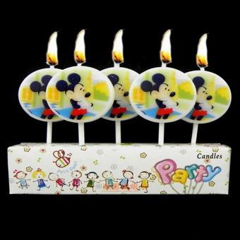 Kuzey Mickey Mouse Bırthday Candle Vıp Kalite Mickey Mouse Pasta Mumu 5 Adet Mickey Mouse Doğum Günü Mumu