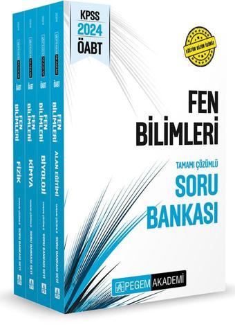 Pegem Akademi 2024 KPSS ÖABT Fen Bilimleri Tamamı Çözümlü Soru Bankası (4 Kitap) - Pegem Akademi Yayıncılık