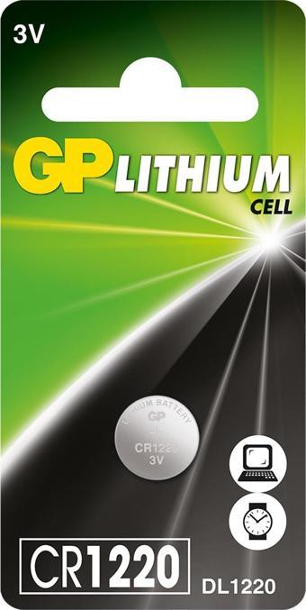 GP CR1220 3V Lityum Düğme Pil Tekli