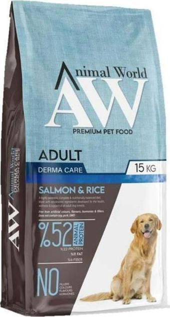 Animal World Adult Somonlu Pirinçli Yetişkin Köpek Maması 15 kg