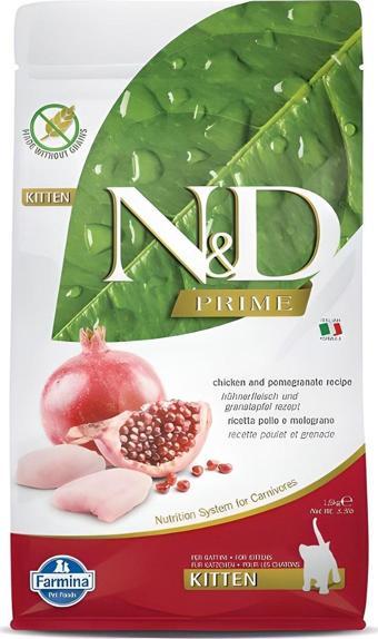 N&D Tahılsız Kitten Tavuk Nar Kedi Maması 1,5 Kg