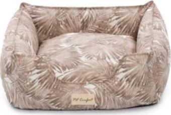 Pet Comfort Alpha  Açık Kahverengi-Beyaz Kedi ve Köpek Yatağı S 60x50cm