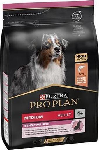 Pro Plan Medium Sensitive Skin Adult Somonlu Orta Irk Yetişkin Köpek Maması 3 Kg