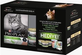 Pro Plan Sterilised Somon Yetişkin Kedi Maması 1,5 Kg + Hediye Paketli