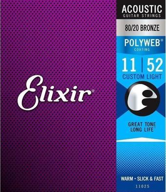 Elixir 011-052 Polyweb Coating Bronz Akustik Gitar Teli