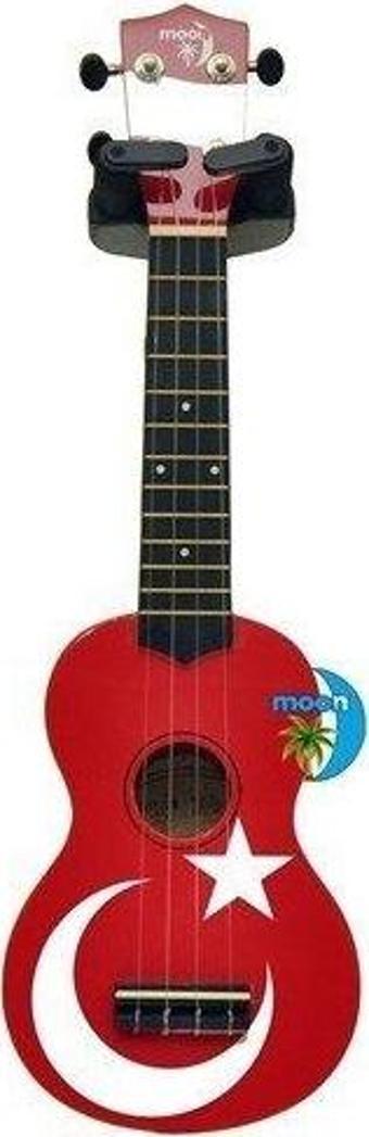 Moon UK80BTF Türk Bayrağı Desenli Ukulele