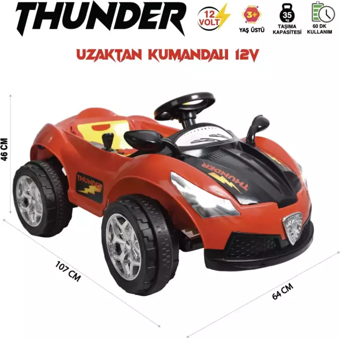 UJ Toys Thunder 12V Akülü Araba