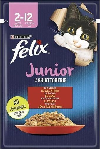 Felix Junior Sığır Etli Yavru Kedi Pouch 85 Gr