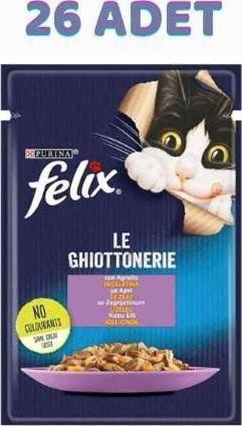 Felix Kuzu Etli Kedi Pouch Konservesi 26x85 Gr