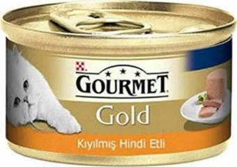 Gourmet Gold Hindi Etli Yetişkin Kıyılmış Kedi Konservesi 85 Gr