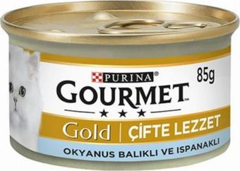 Gourmet Gold Ispanaklı ve Balıklı Kedi Konservesi 85 Gr