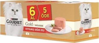 Gourmet Gold Kıyılmış Sığır Etli Kedi Konservesi 6 Al 5 Öde