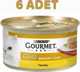 Gourmet Gold Savoury Cake Tavuklu Kedi Konservesi 6x85 Gr