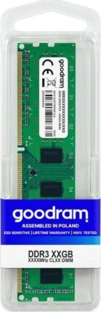 Goodram 8gb 1600mhz Cl11 Ddr3 Sıngle Masaüstü Ram Gr1600d3v64l11-8g