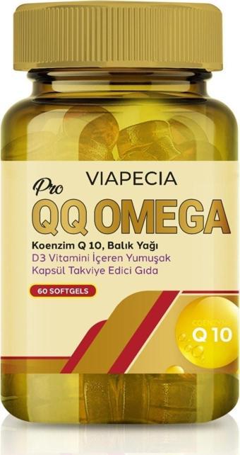 Viapecia QQ Omega Koenzim Q 10, Balık Yağı D3 Vitamini İçeren Yumuşak Kapsül