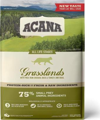 Acana Grasslands Ördekli Ve Tavuklu Tahılsız Kedi Maması 4,5  Kg