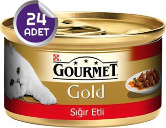 Gourmet Gold Kıyılmış Sığır Etli Kedi Konservesi 24x85 Gr